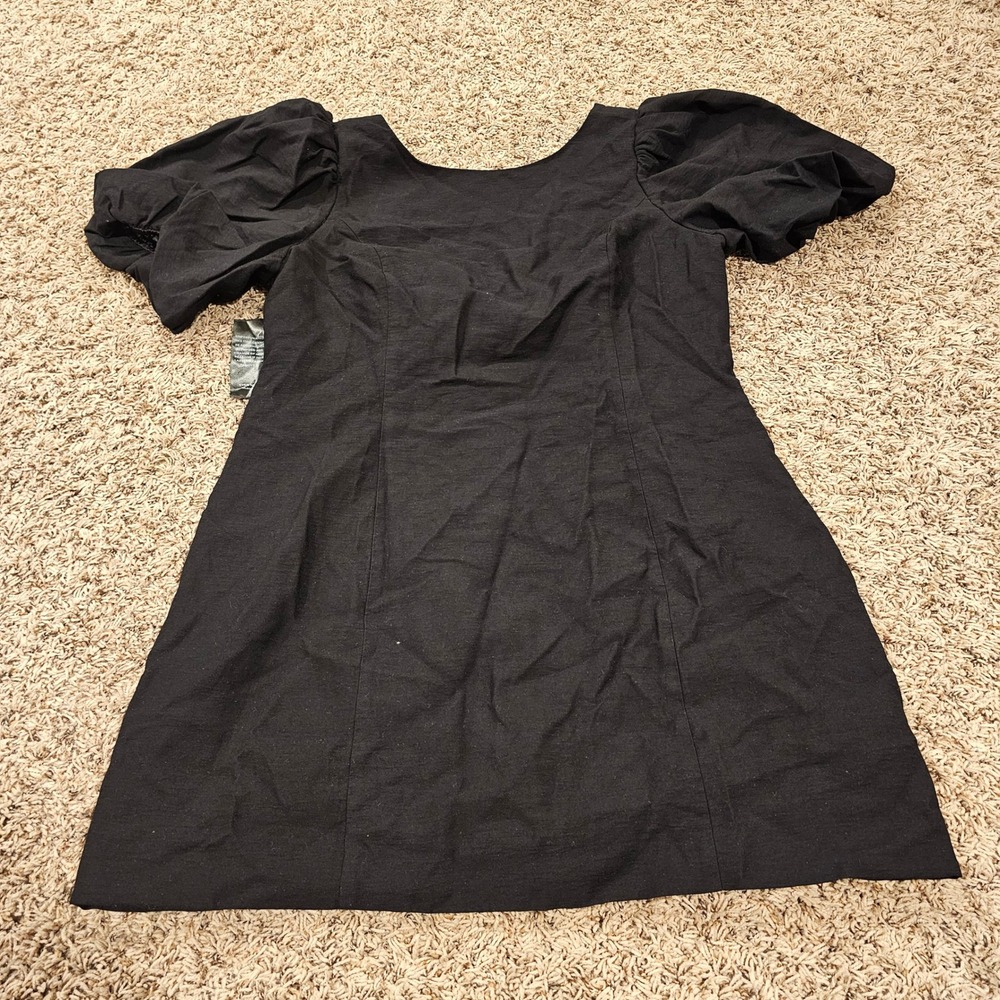 Ever New Heather Bow Back Mini Dress Black White Size 14 DRT18810